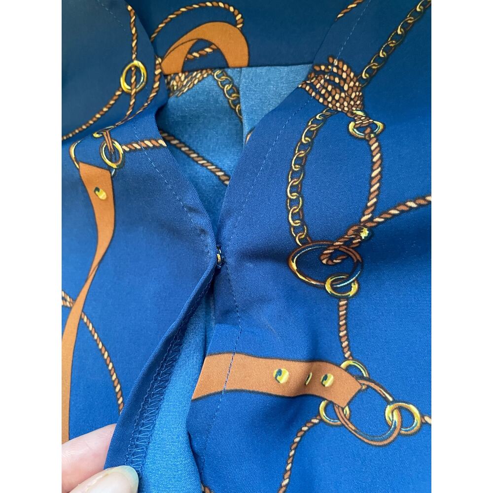 IMAN Global Chic Blue Wrap Blouse Size XS NWT - Picture 5 of 10
